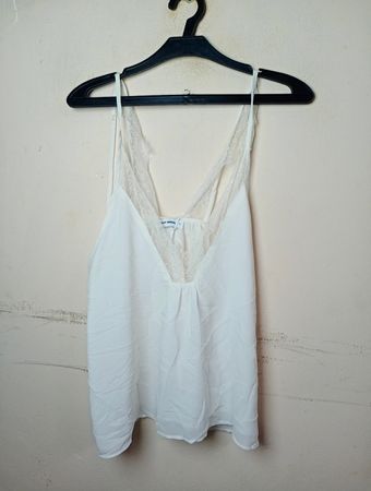 Tally Weijl Weißes Spitzenbesatz-Cami-Top