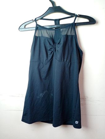 Fabletics Schwarzes Netz-Top