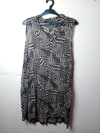 MSGM Ärmelloses Kleid mit geometrischem Druck