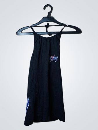 Schwarzes Tanktop mit Grafikdruck