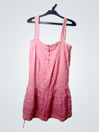 Chela Collection Pink Dress mit Spitzenbesatz