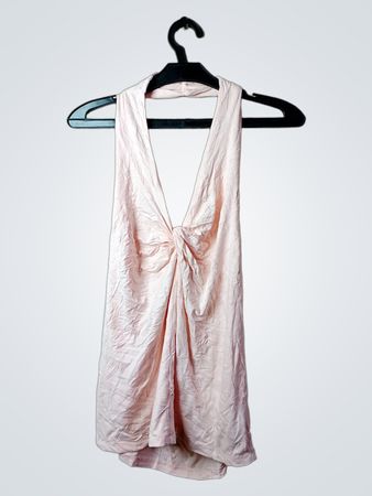Vivance Collection Damen Pink Halter Neck Gedrehter Vorderteil Tanktop