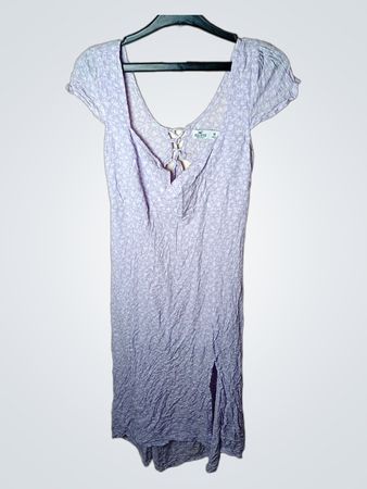 Hollister Floral Print Lace-Up Midi Dress