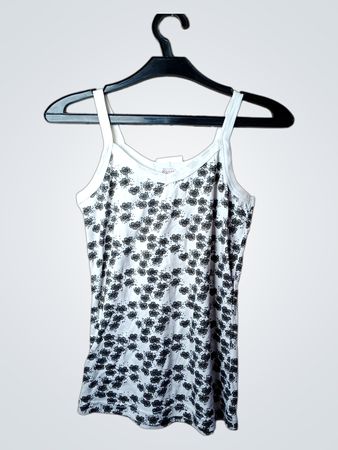 Kombi Mode Damen Weiß Floral Druck Tank Top