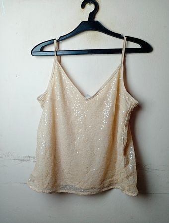 H&M Divided Pailletten-Cami-Top