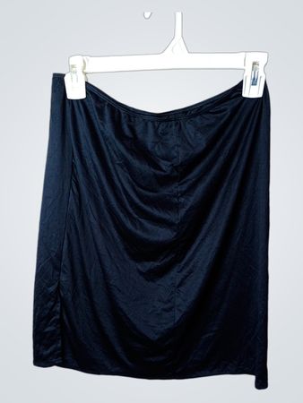 Schwarzer Polyester-Midi-Rock