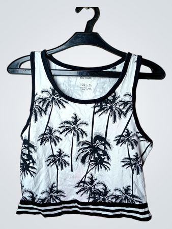 Esmara White Palm Tree Print Tank Top