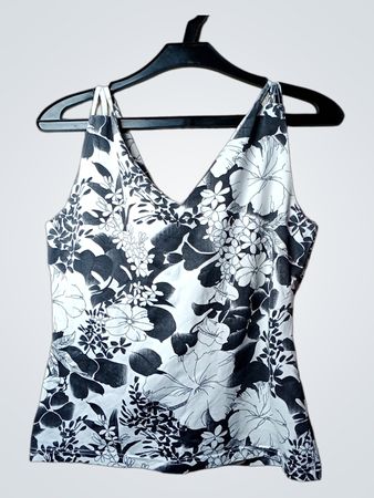 Floral Print Tank Top Hergestellt in Italien