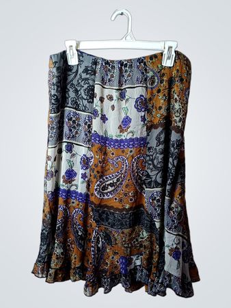 Patchwork Paisley Druck Midi-Rock
