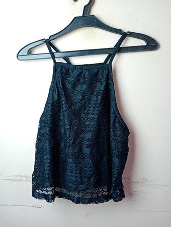 BLIND DATE CASUAL Schwarzes Spitzen-Top