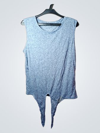 Blaues ärmelloses Tanktop mit Bindedetail