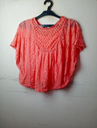 Speechless Coral Lace Top
