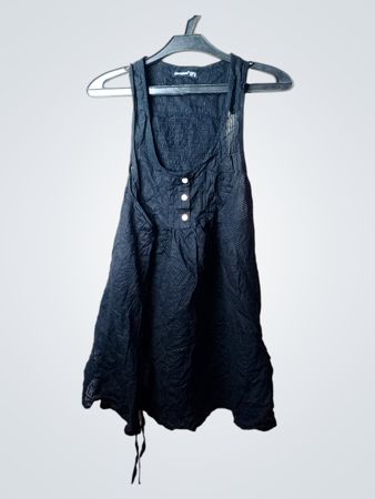 Atmosphere Schwarzes Button-Up Kleid