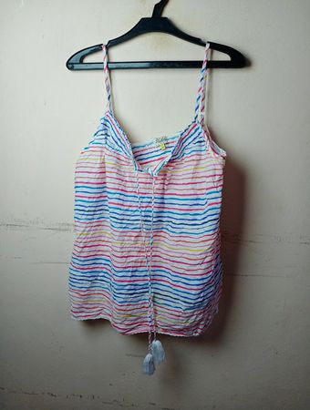 Heyton Gestreiftes Cami-Top mit Fransen