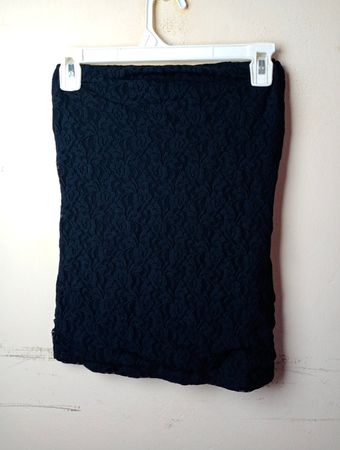 VERO MODA Schwarzes Spitzen-Trägerloses Top