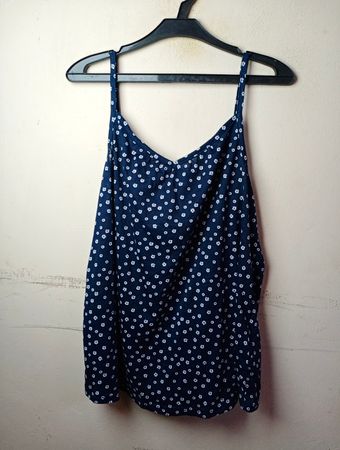 JEAN PASCALE Damen Marineblau Floral Druck Cami Top