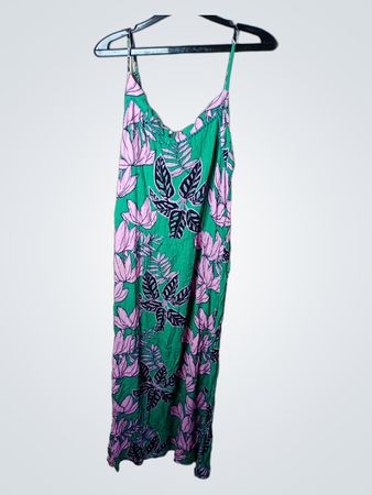 Pmod Grünes Blumenmuster Maxikleid