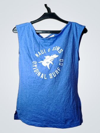 Maui & Sons Original Surf Co. Blaues Tanktop