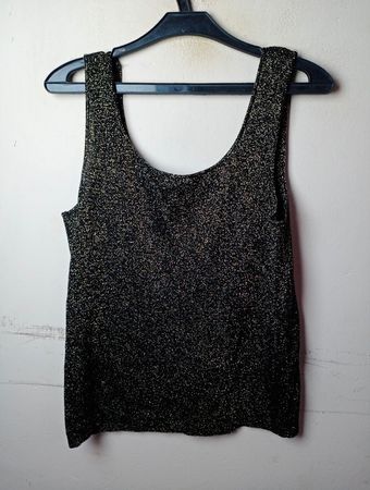 Glitzerndes schwarzes Tank-Top