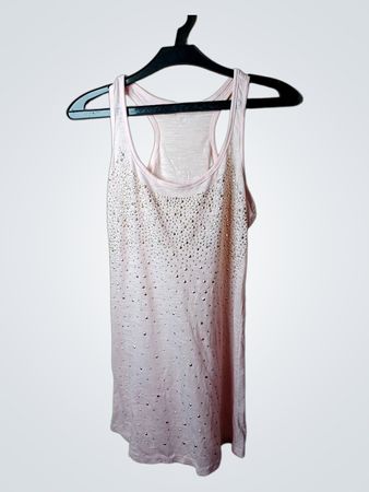 papillonne rosa Tanktop mit Strasssteinen