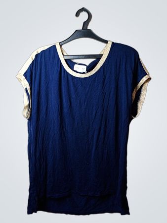 HOLLY & WHYTE BY LINDEX Navyblaues T-Shirt mit goldenen Akzenten