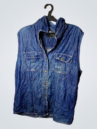 Ärmelloses Denim-Hemd