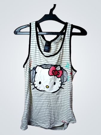 Hello Kitty gestreiftes Tanktop