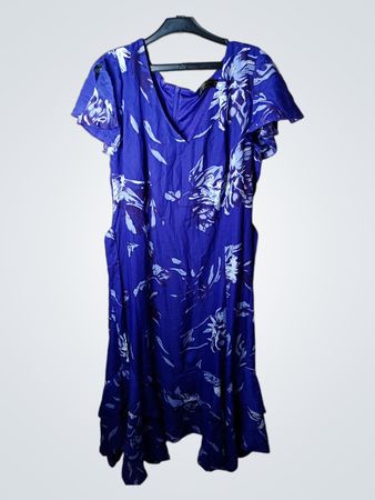 Selection Collection Blaues Blumen Kleid