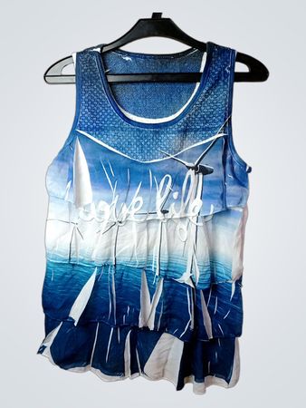 Ärmelloses Tanktop für Damen mit Segelbootdruck