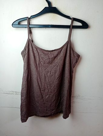 Urban Behavior Brown Sparkle Spaghetti-Träger Top