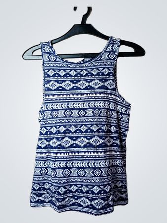 C&A Blau- und Weiß gemustertes Tanktop