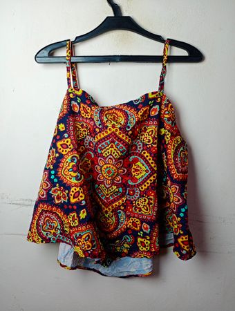 IN CURVE Damen Paisley-Print Spaghetti-Top