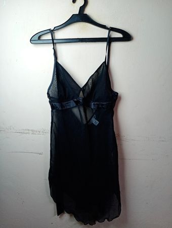 H&M Schwarzes Babydoll Nachthemd