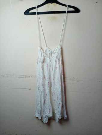 LASCANA Weißes Blumendruck Midi-Kleid