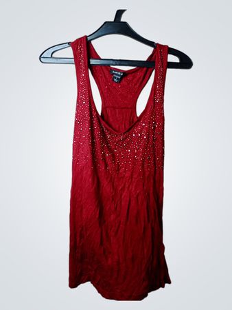 AMISU Rotes Verziertes Racerback Top
