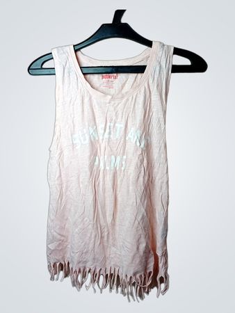 Pepperts! Mädchen Pink Sunset und Palmen Fransen Tanktop