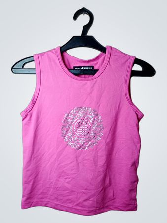 Pink Girls Tanktop mit rundem Design