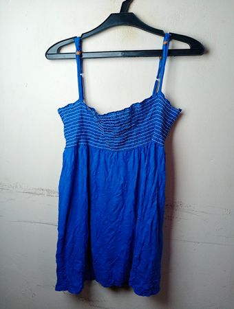 Xanaka Blue Smocked Dress
