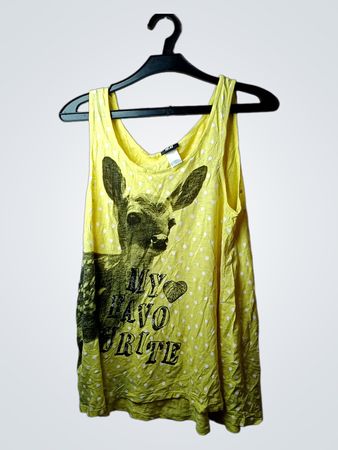 H&M Gelbes Reh Grafik Tank Top