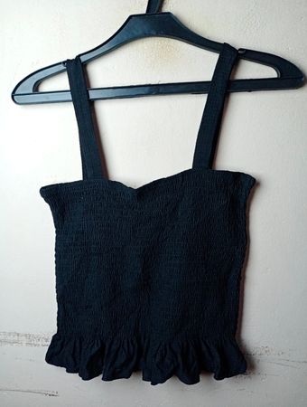 H&M Schwarzes Smocked Cami Top