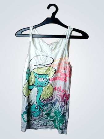 H&M Smurf Grafik Tanktop