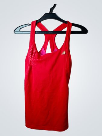 Adidas Damen rotes Tanktop