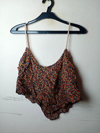 Melville Floral Print Ruffle Camisole