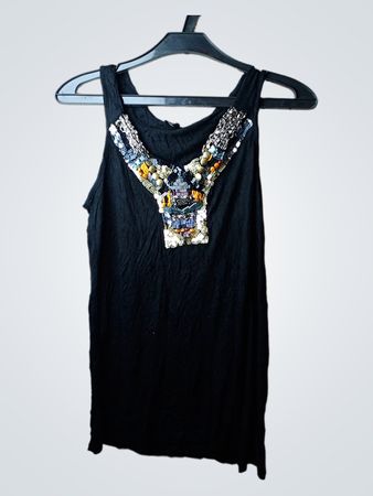 SAMISU Schwarzes verziertes Tanktop