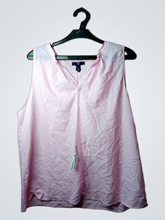 Gap Ärmellose pinke Bluse mit Quastenbindung