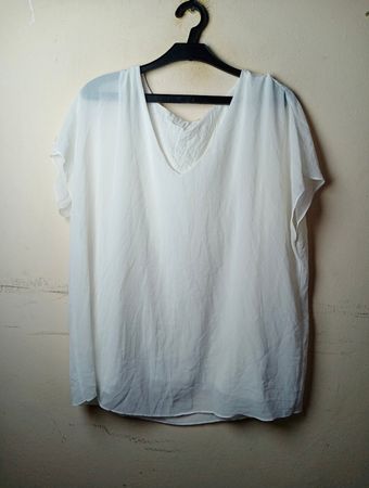 Gerry Weber Collection Weißes V-Ausschnitt Durchsichtiges Top