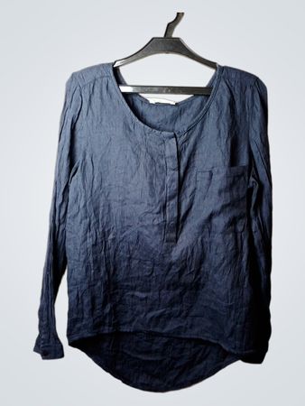 CARTOON Damen Blau Langarm Hemd mit Knöpfen