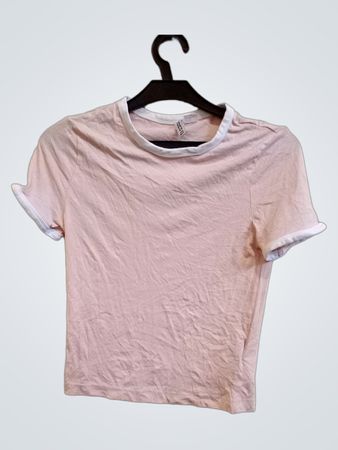 H&M Basic Pink Ringer T-Shirt
