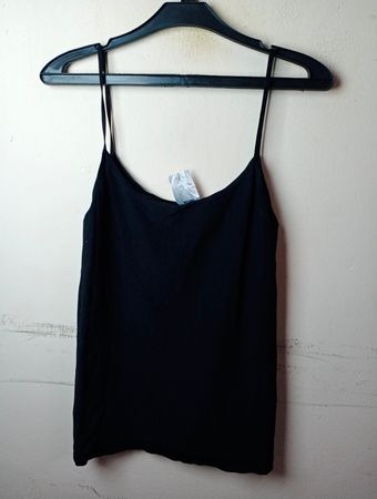 Ergee Black Spaghetti Strap Tank Top