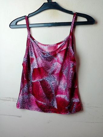 Camislake mit pink-rot Schlangenlederprint